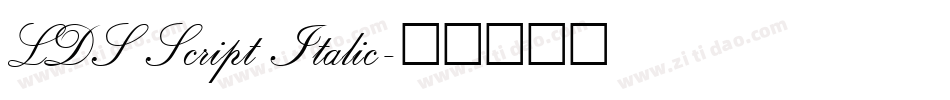 LDS Script Italic字体转换